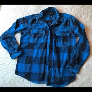 Men’s Blue and Black Flannel